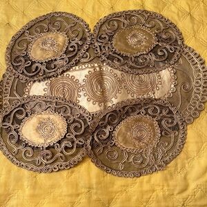 Oval Embroidered Lace Placemat Coffee Doilies